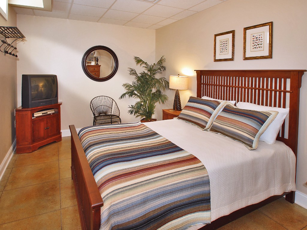 Spacious lower level bedroom Finger Lakes Luxury Rentals