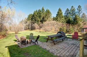 Beautiful firepit area and we supply all of the firewood!!