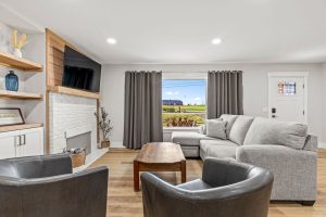 Living Room Faces Front of House