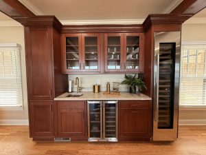 Living room Wet Bar with Beverage Fridge & Wine Cooler
